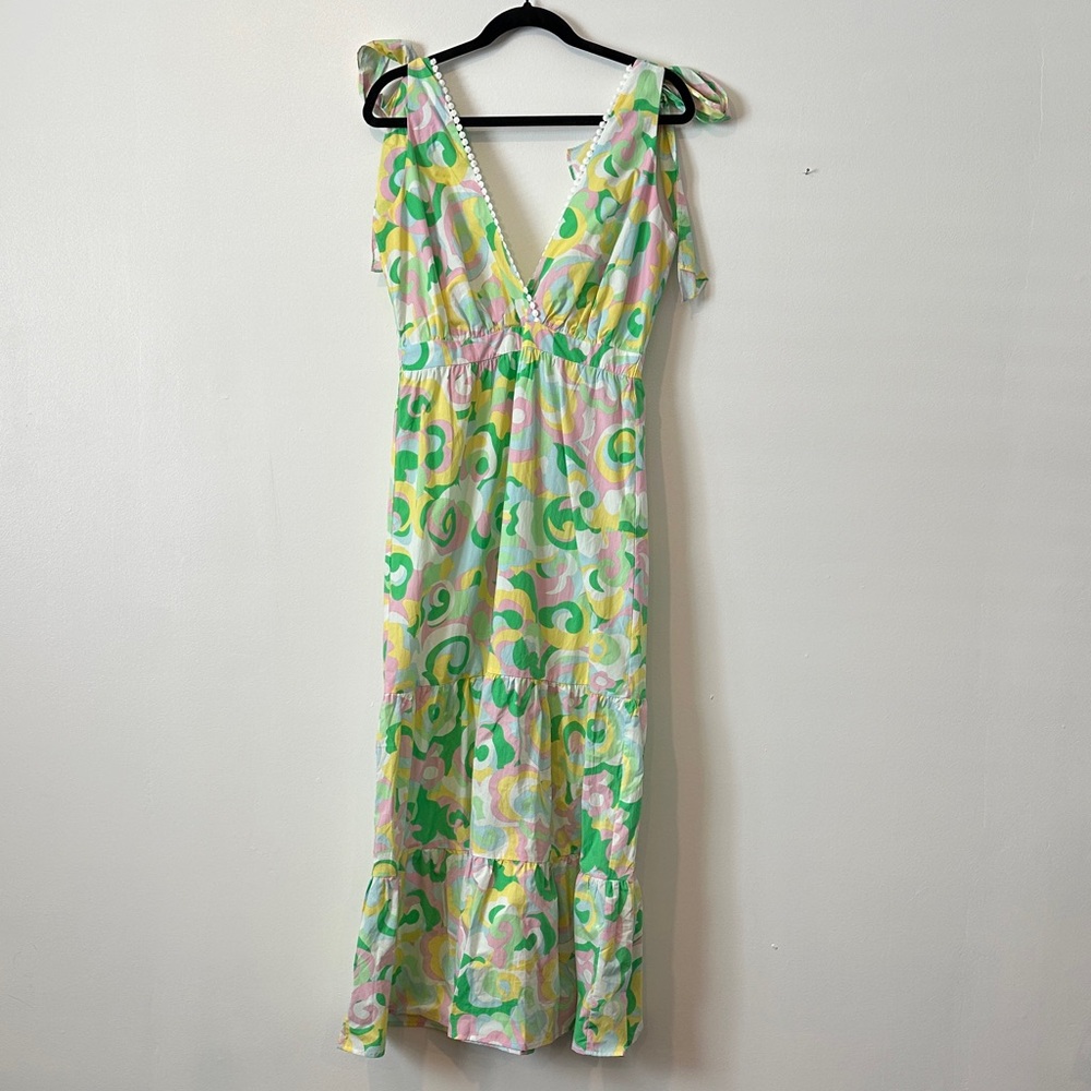 Colorful Abstract Midi Dress